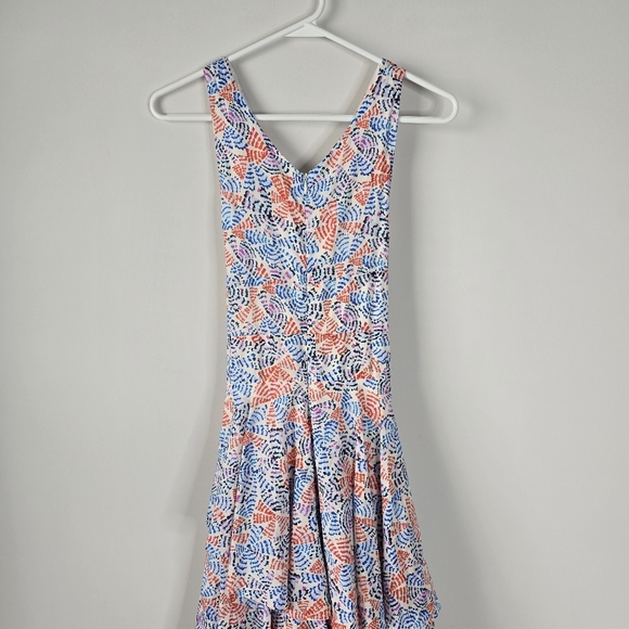 Willa Story Mia Ruffled Tiered Asymmetrical Halter Midi Sundress XS Euro Summer - Picture 5 of 14